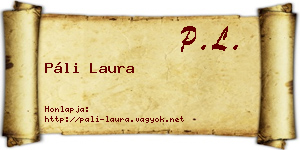 Páli Laura névjegykártya